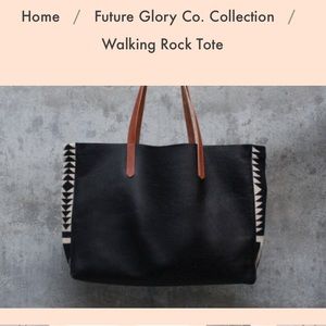 Future Glory Walking Rock Leather Tote w/insert
